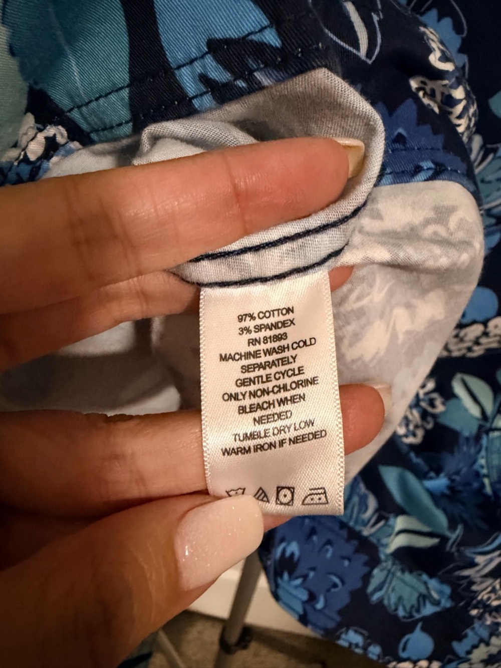 Liz Claiborne | Cotton Blue Floral Jacket - Picture 7 of 7